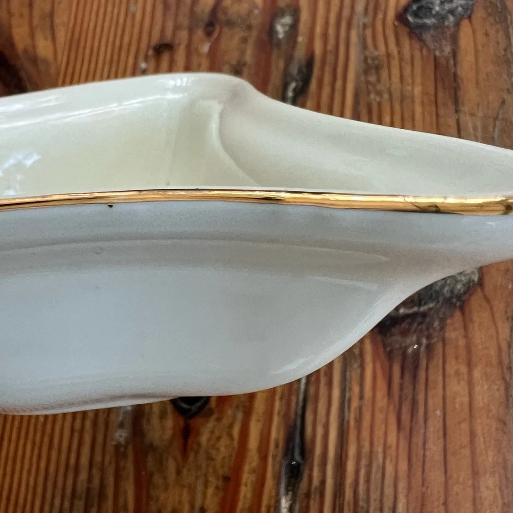 LENOX American By Design Holiday Mini Bell Candy Dish Holly Berries Gold Trim